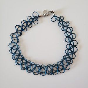 Zara 90s inspired tattoo (Turquoise) choker